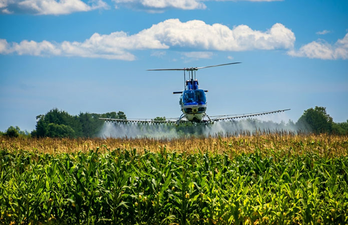 Helicopter Fertilizer Spreading Richmond